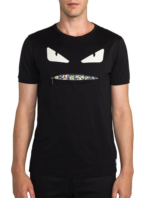 fendi zip t shirt|Fendi t shirts for men.